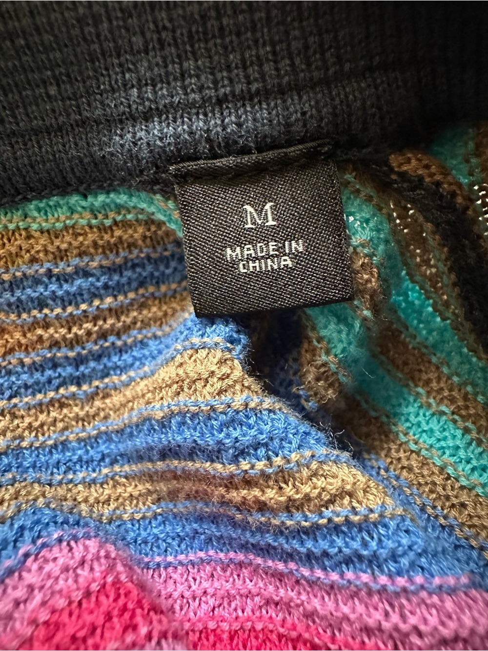 Scotch & Soda Rainbow Stripe Knit Polo Medium Dance All Night Organic Cotton - Picture 6 of 8